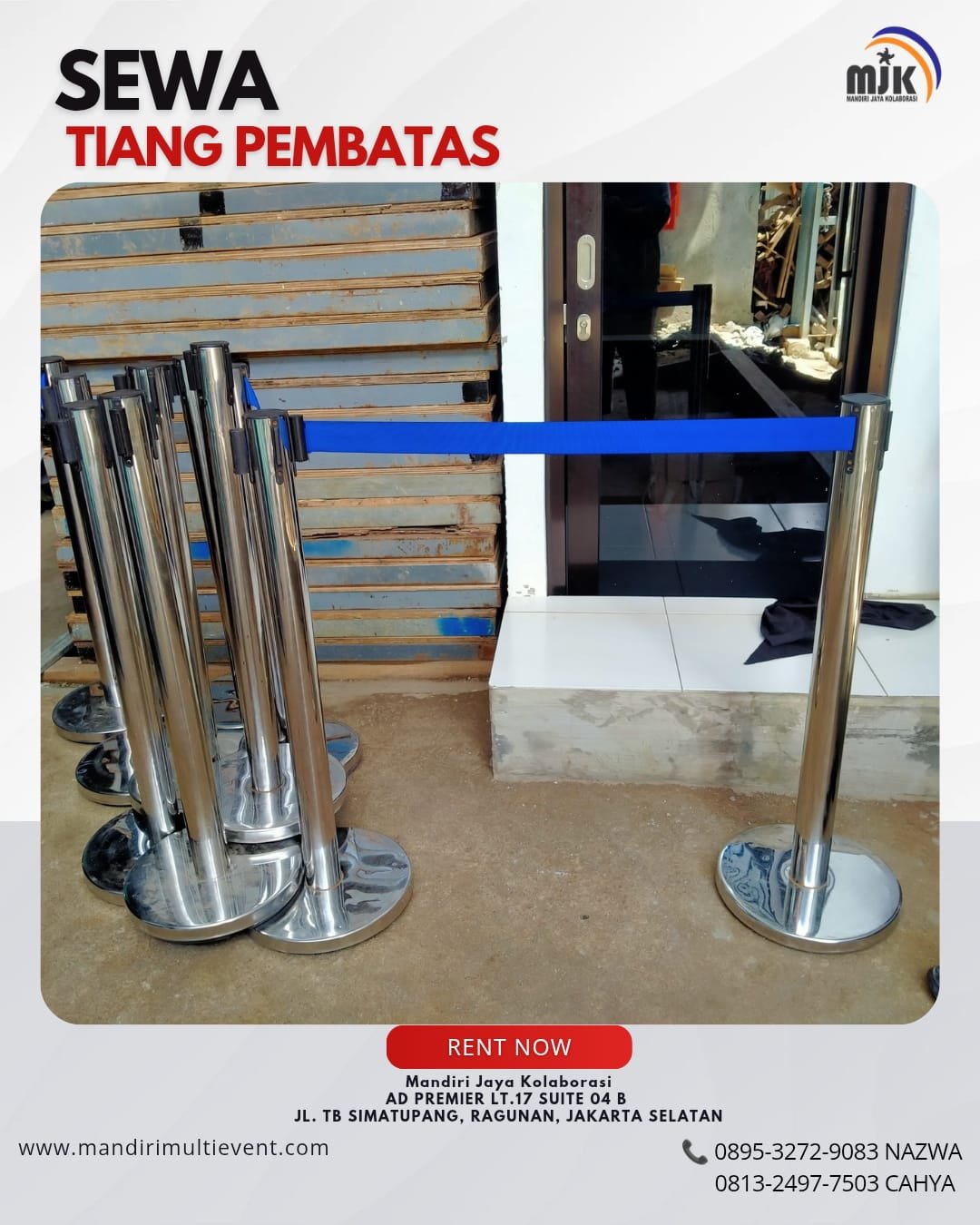SEWA TIANG PEMBATAS JAKARTA SELATAN