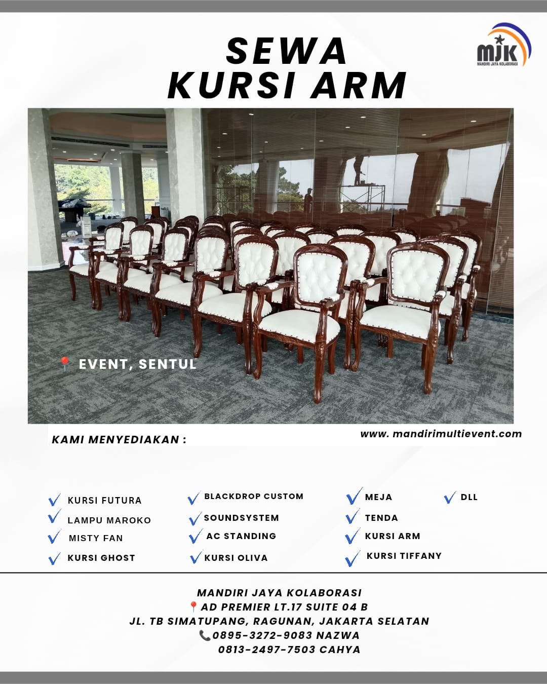 RENTAL ARM CHAIR JAKARTA SELATAN