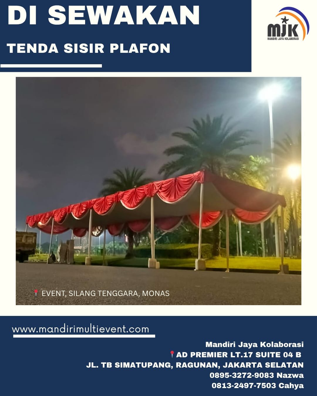PUSAT SEWA TENDA SISIR PLAFON JAKARTA
