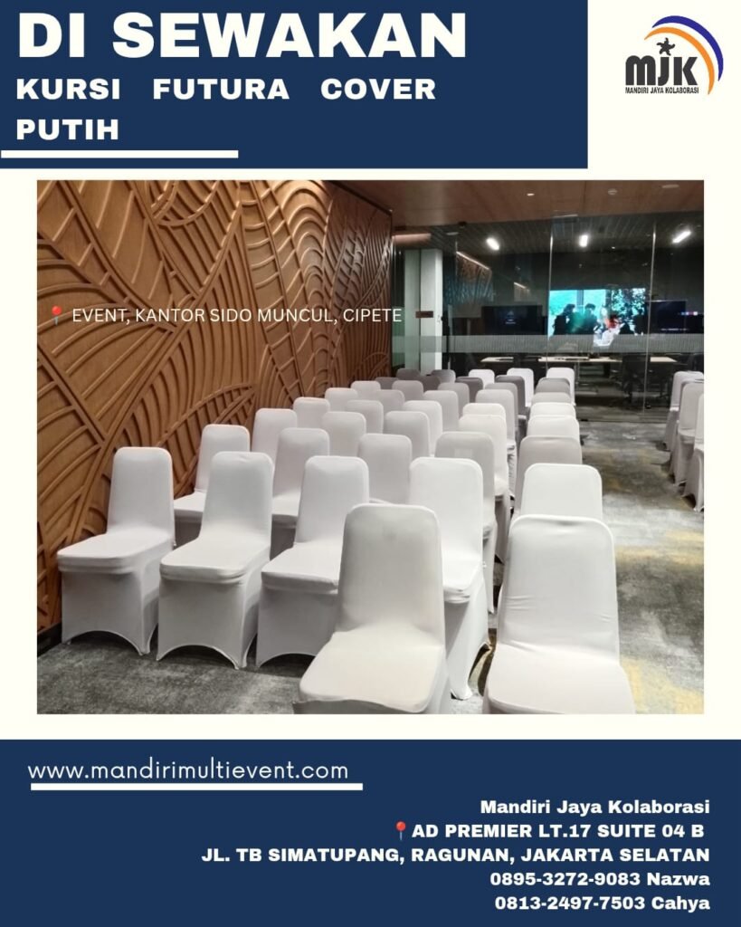 RENTAL KURSI FUTURA COVER PUTIH JAKARTA