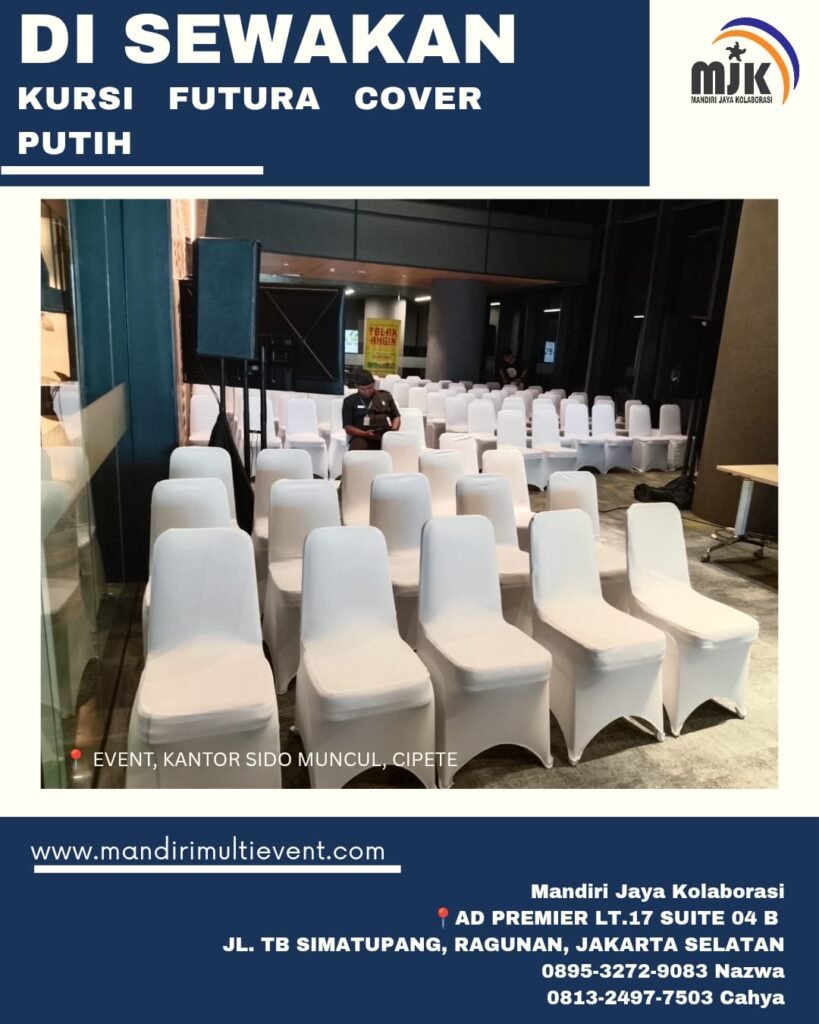 RENTAL KURSI FUTURA COVER PUTIH JAKARTA