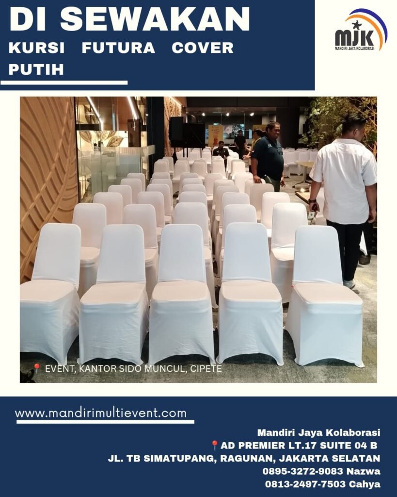 RENTAL KURSI FUTURA COVER PUTIH JAKARTA