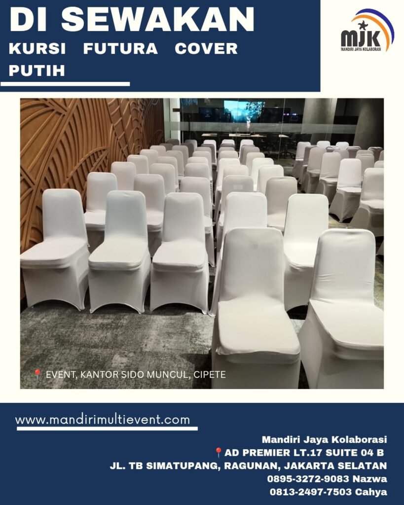 RENTAL KURSI FUTURA COVER PUTIH JAKARTA