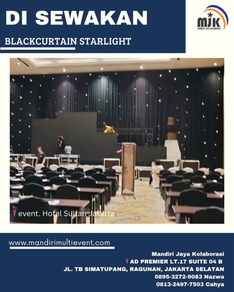 SEWA BLACKCURTAIN STARLIGHT BEKASI