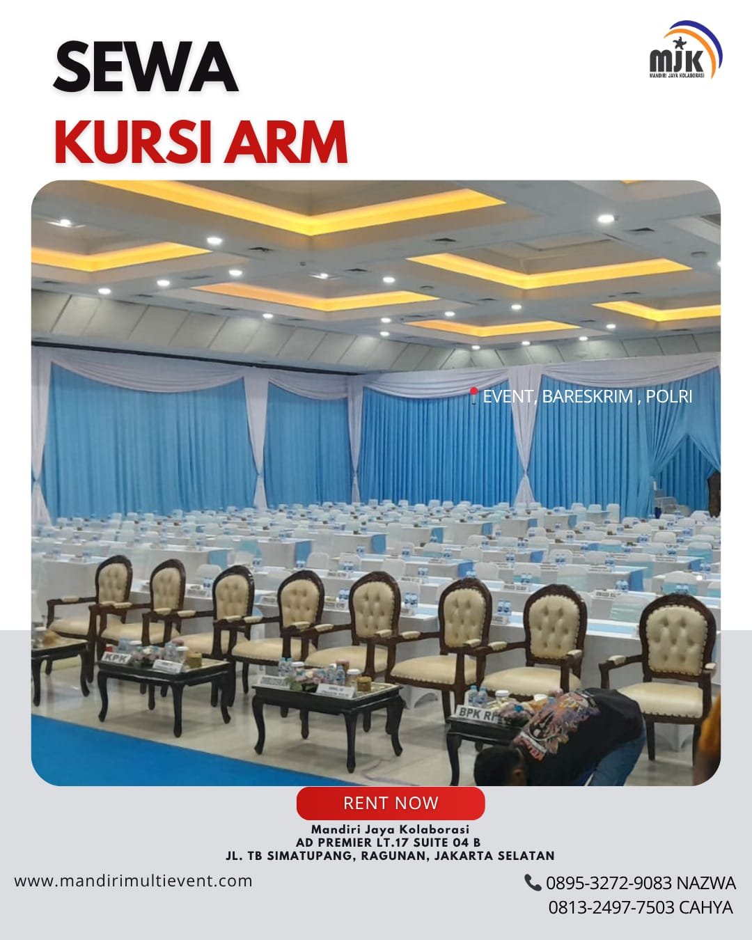 SEWA KURSI ARM BERKUALITAS JABODETABEK