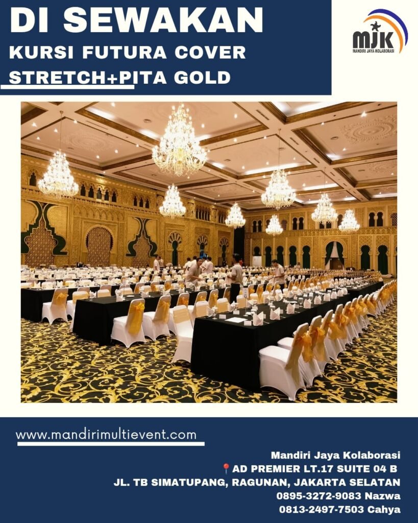 SEWA KURSI FUTURA COVER STRETCH BEKASI