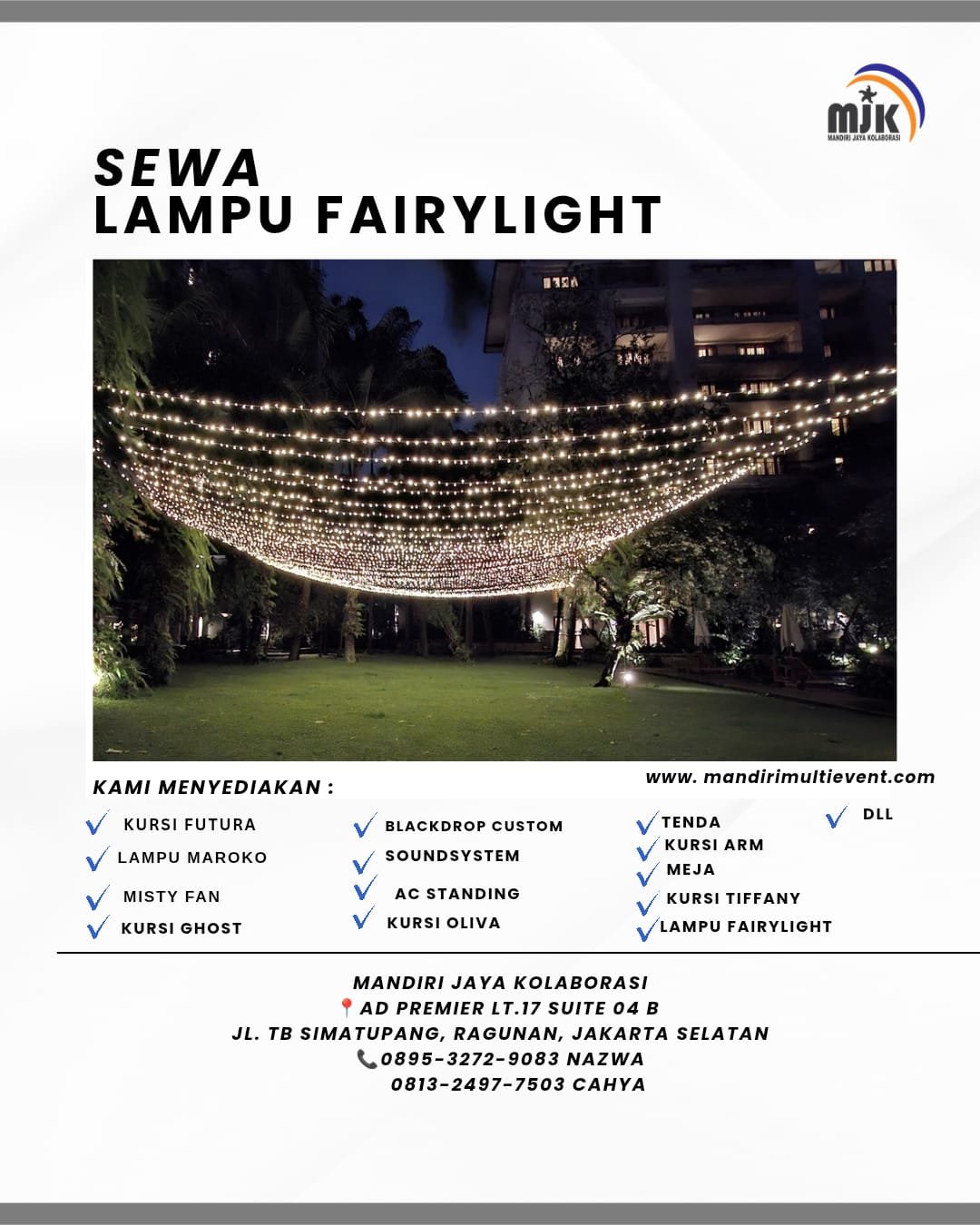 SEWA LAMPU FAIRYLIGHT JAKARTA TIMUR