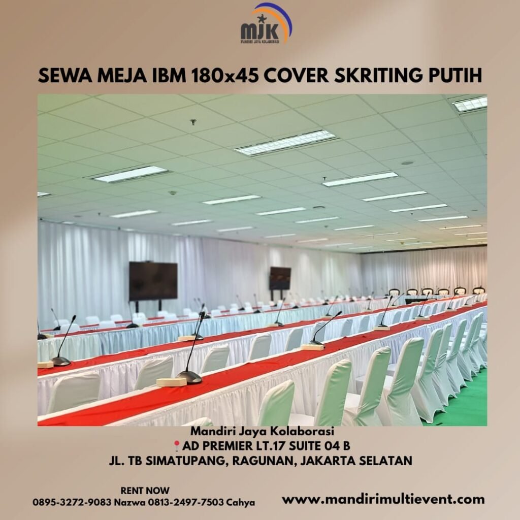 SEWA MEJA IBM 180X45 SKIRTING PUTIH