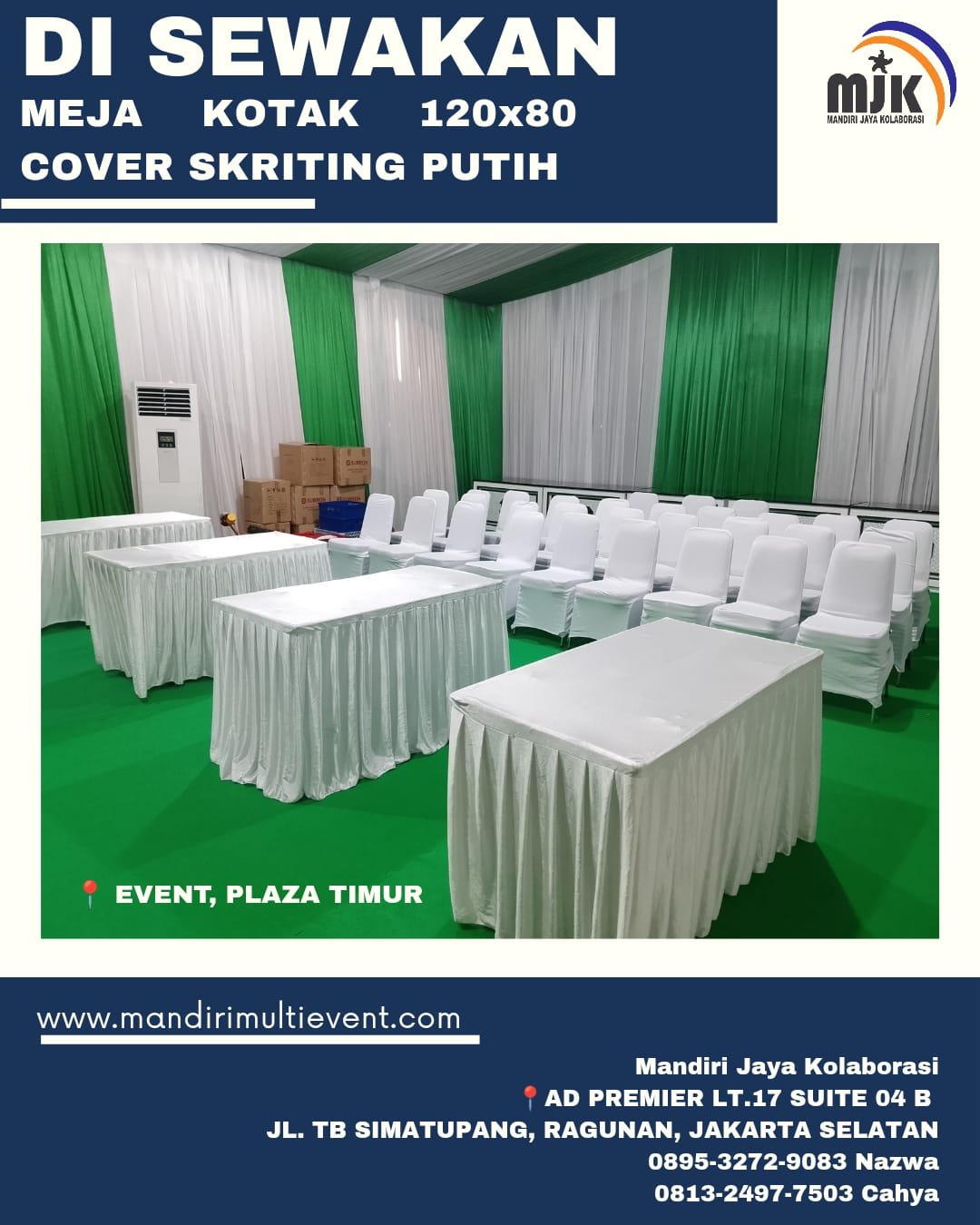 SEWA MEJA KOTAK AREA JABODETABEK