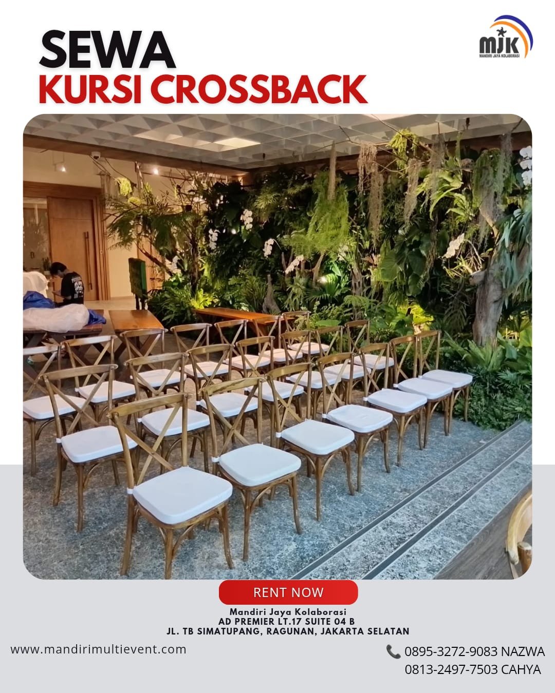 SEWA KURSI CROSSBACK AREA JABODETABEK