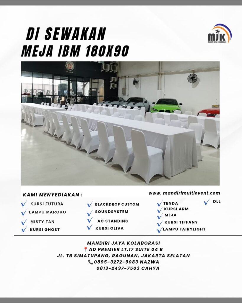 RENTAL MEJA IBM 180X90 JAKARATA TIMUR