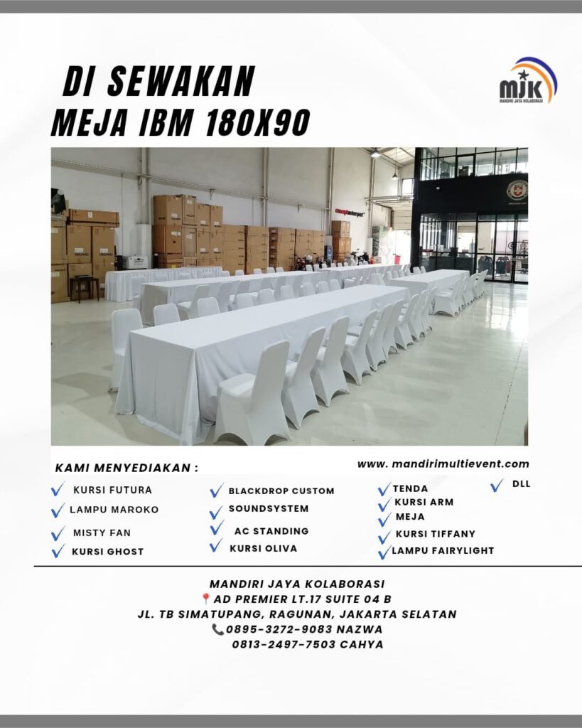 RENTAL MEJA IBM 180X90 JAKARATA TIMUR