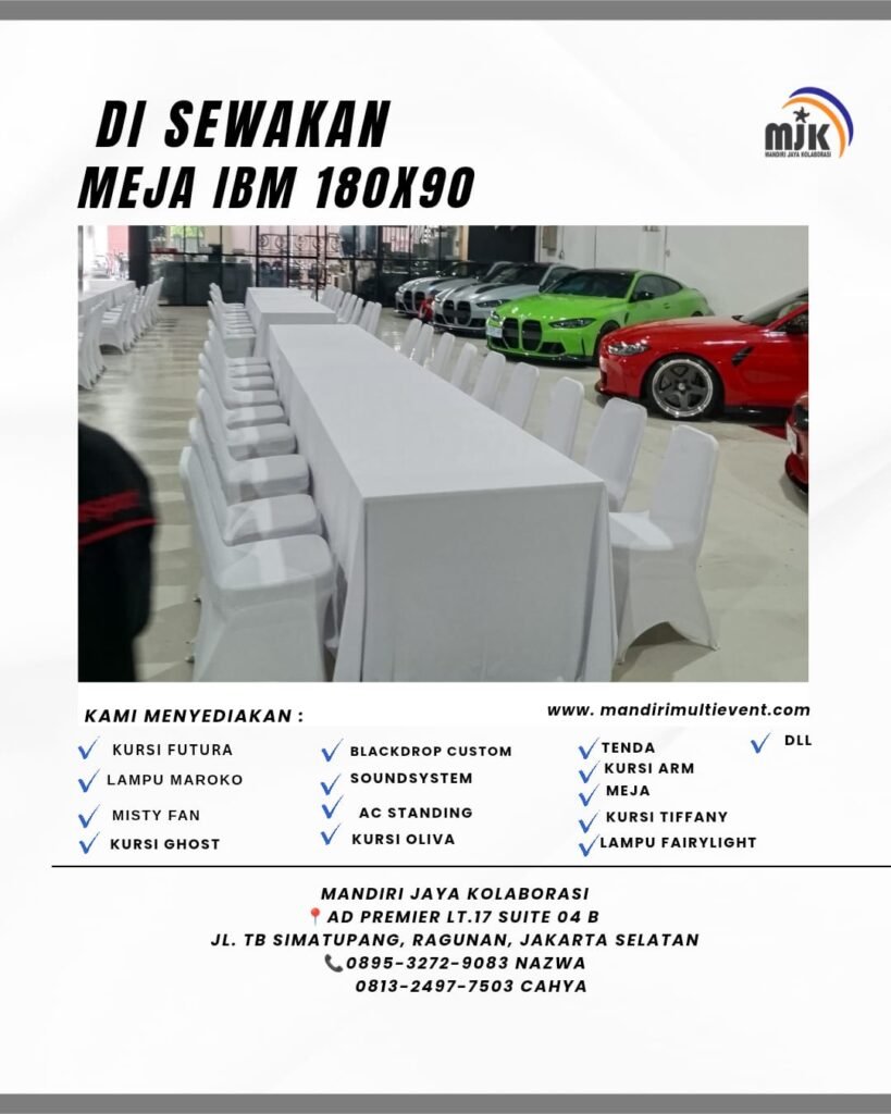RENTAL MEJA IBM 180X90 JAKARATA TIMUR