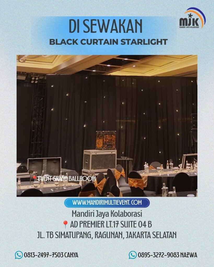 SEWA BLACK CURTAIN STARLIGHT BOGOR
