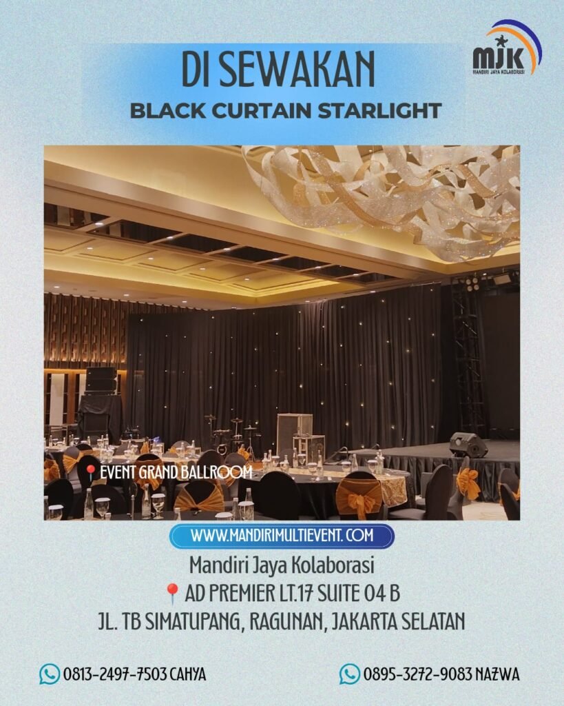 SEWA BLACK CURTAIN STARLIGHT BOGOR