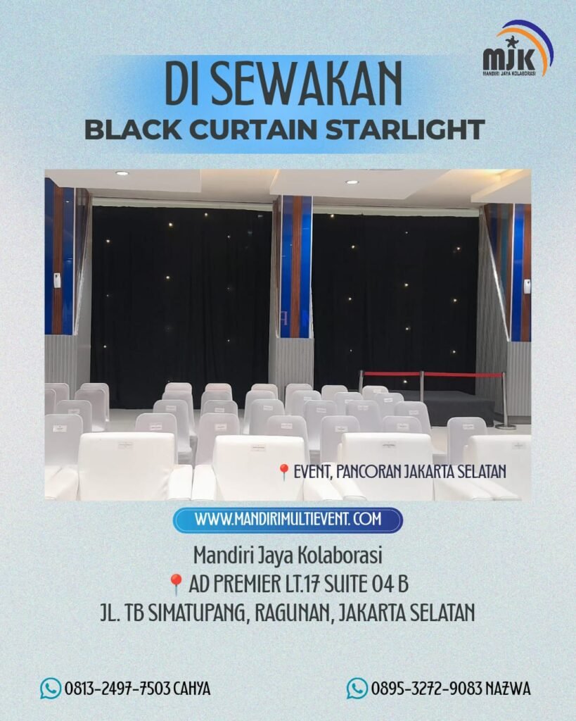 SEWA BLACK CURTAIN STARLIGHT JAKSEL