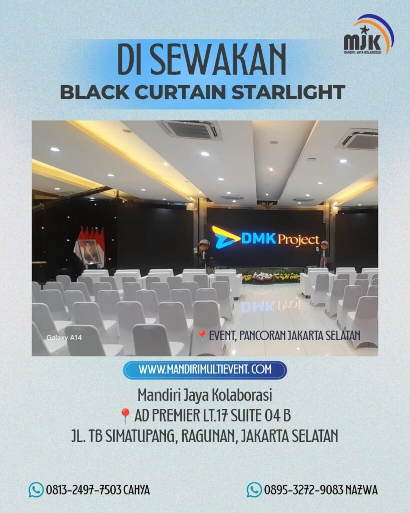 SEWA BLACK CURTAIN STARLIGHT JAKSEL