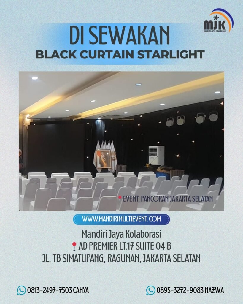 SEWA BLACK CURTAIN STARLIGHT JAKSEL