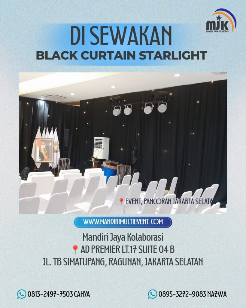 SEWA BLACK CURTAIN STARLIGHT JAKSEL
