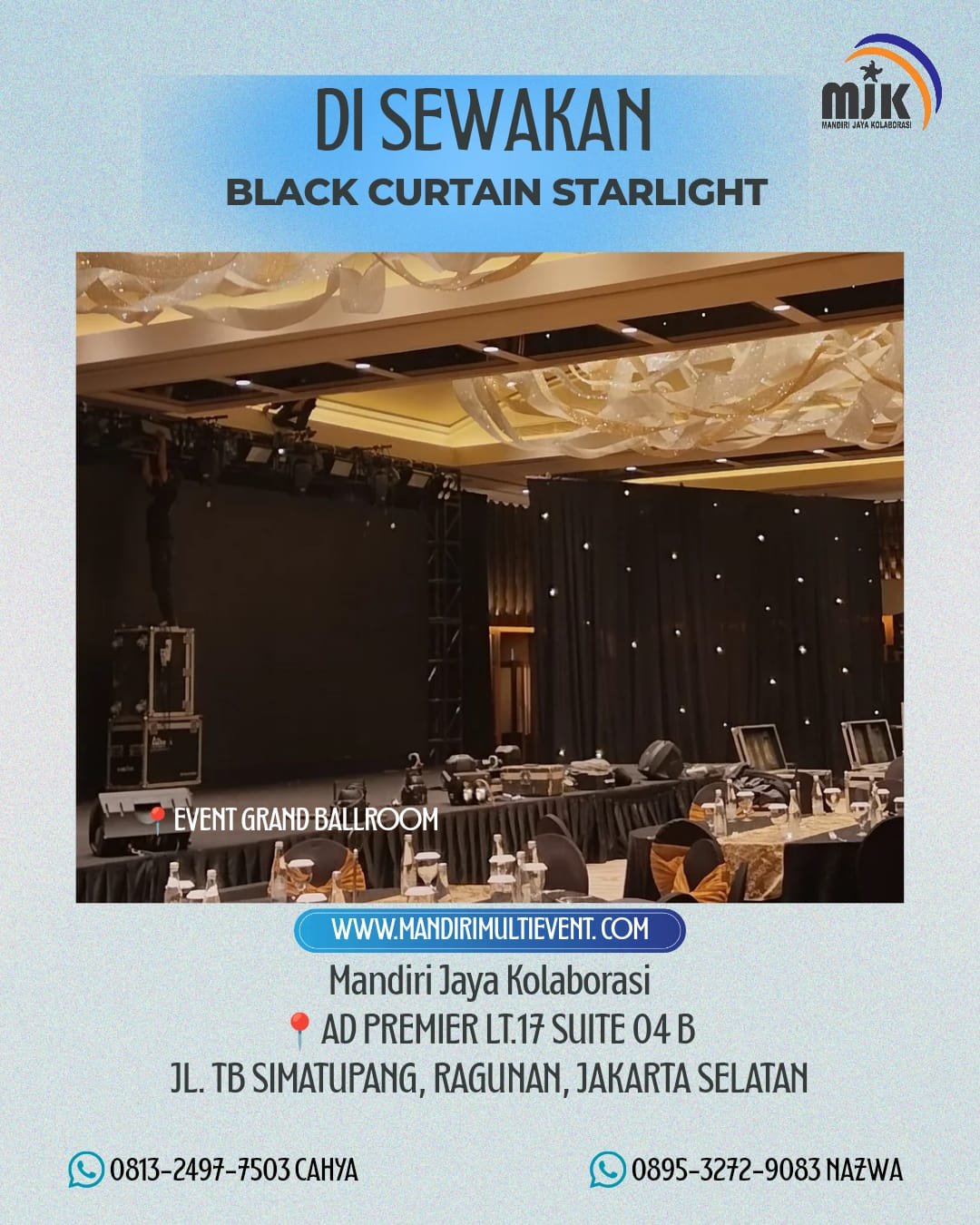 SEWA BLACK CURTAIN STARLIGHT BOGOR