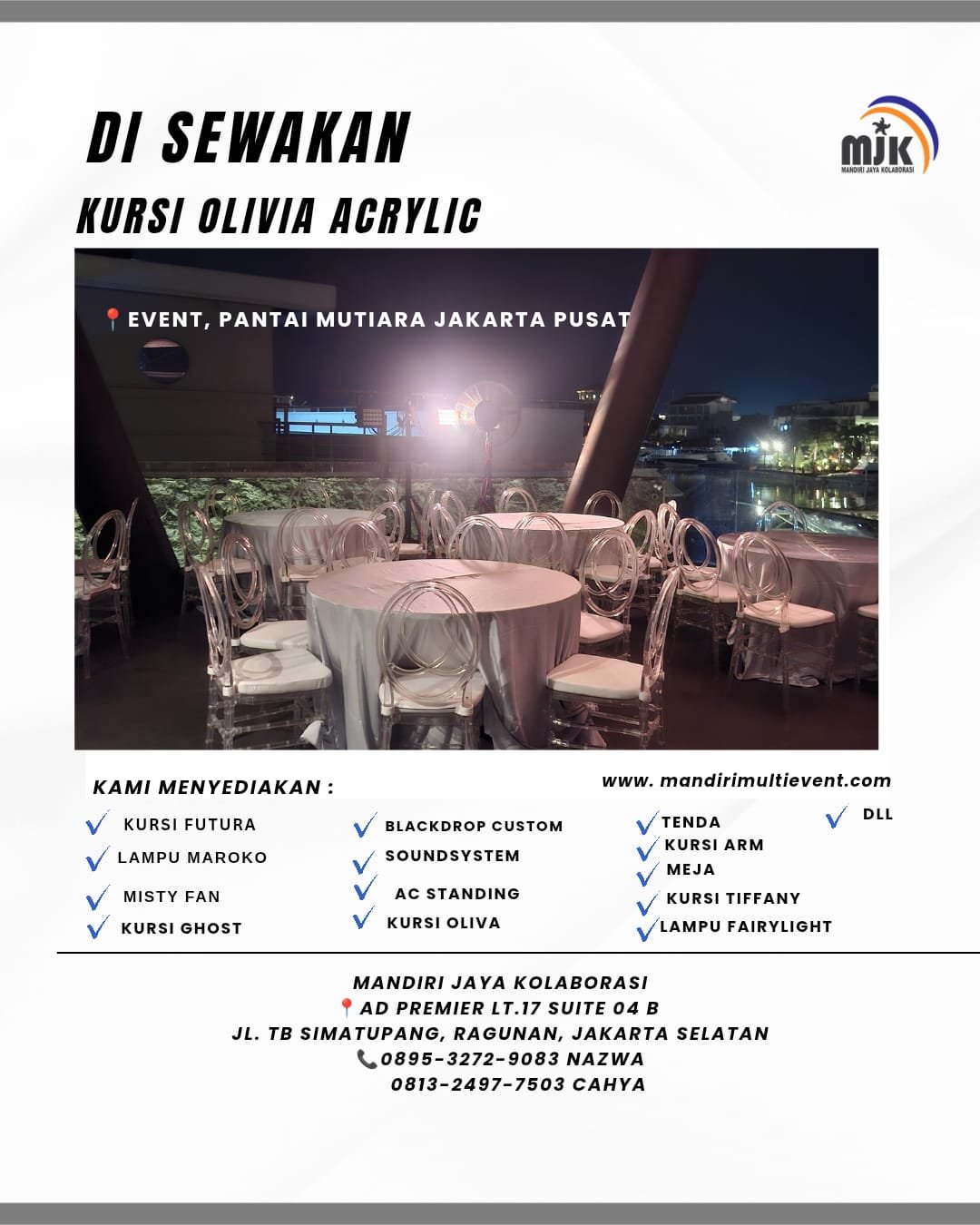 SEWA KURSI OLIVIA JABODETABEK