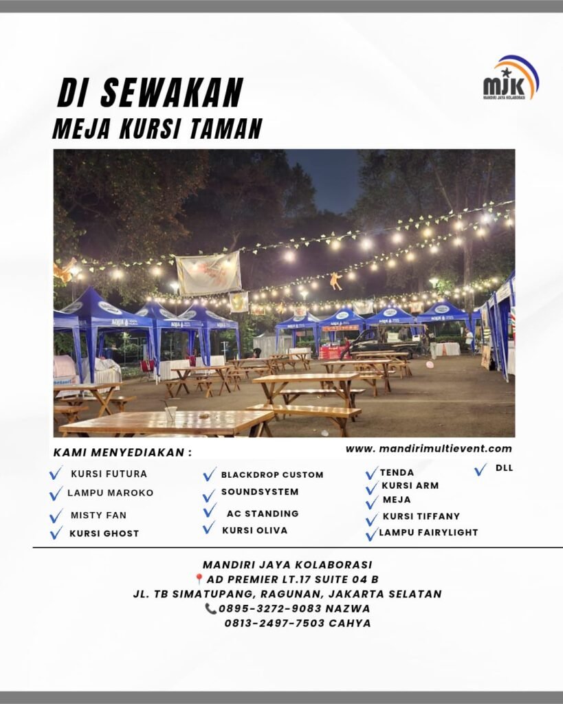 SEWA MEJA DAN KURSI TAMAN JAKARTA