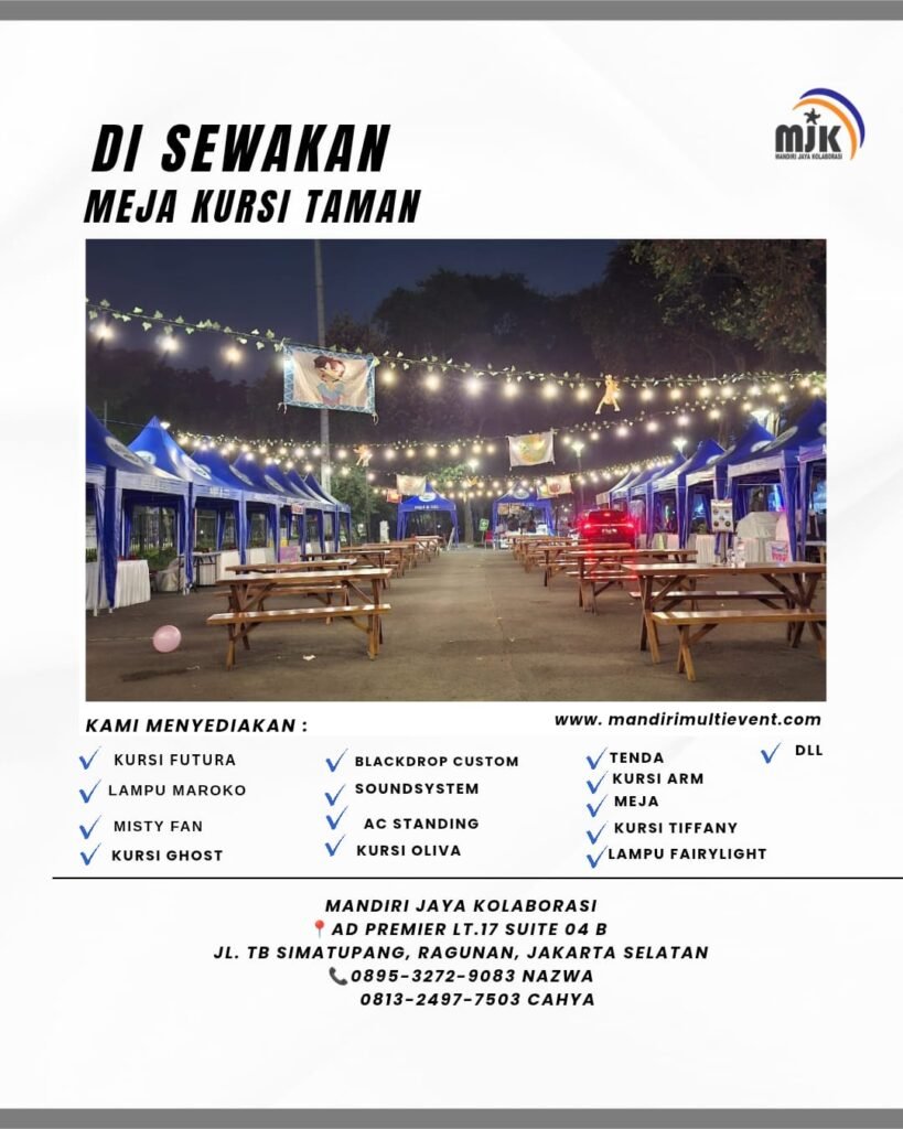 SEWA MEJA DAN KURSI TAMAN JAKARTA