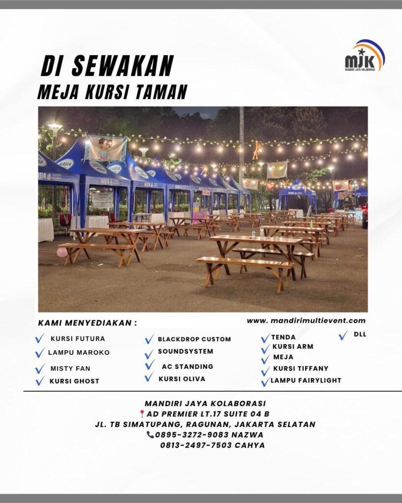 SEWA MEJA DAN KURSI TAMAN JAKARTA