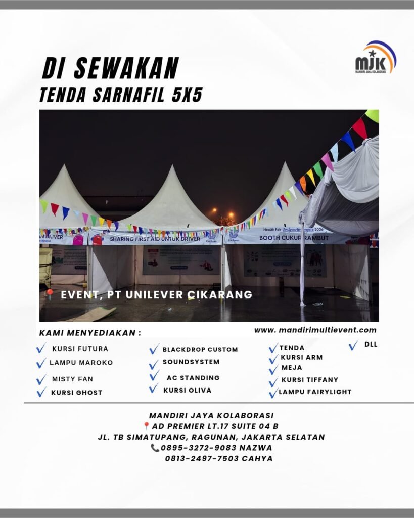 SEWA TENDA SARNAFIL 5X5 JAKARTA UTARA