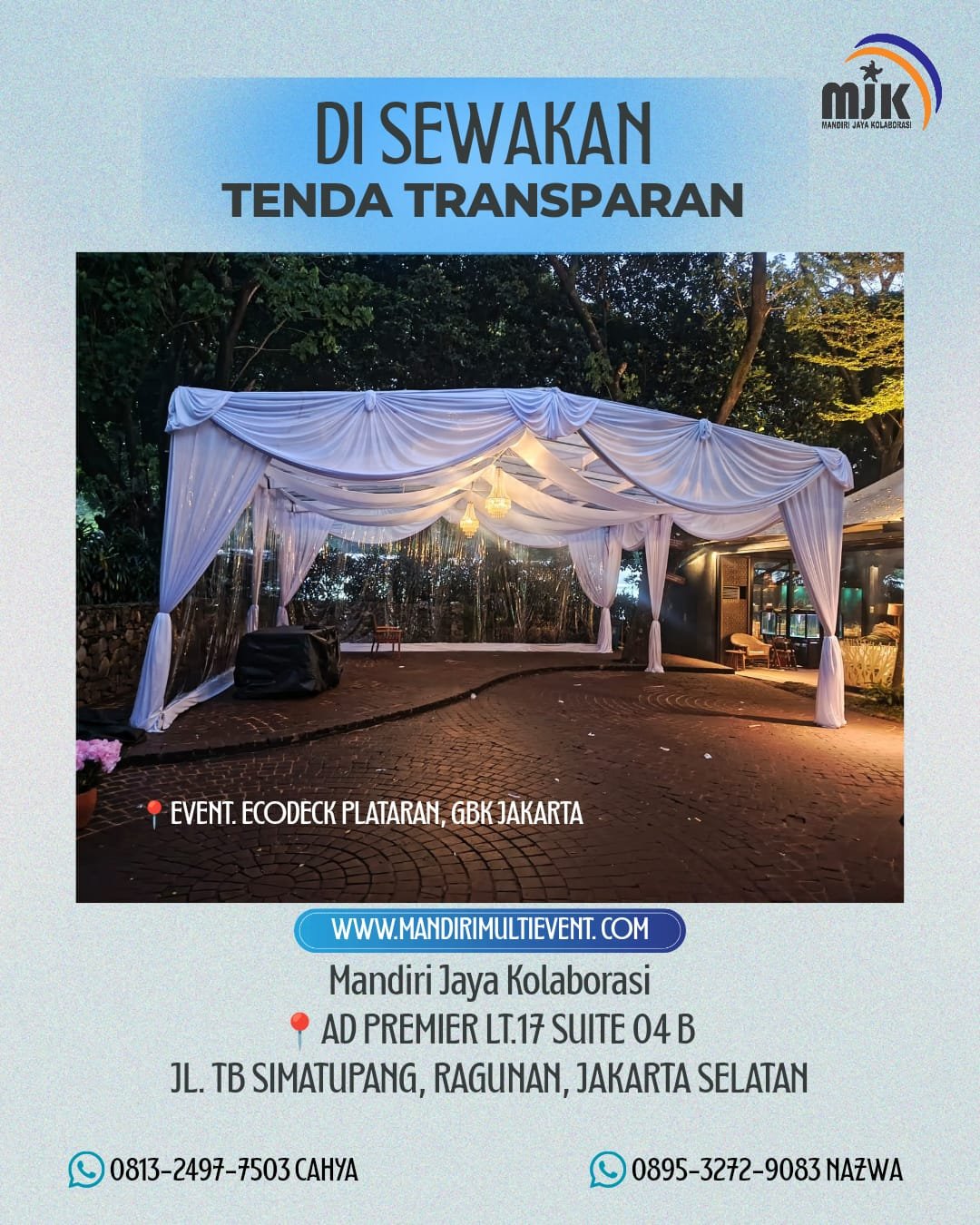 SEWA TENDA TRANSPARAN BEKASI