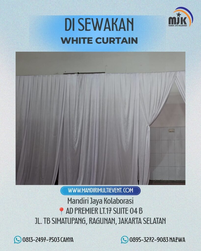SEWA WHITE CURTAIN ELEGAN JAKRATA PUSAT