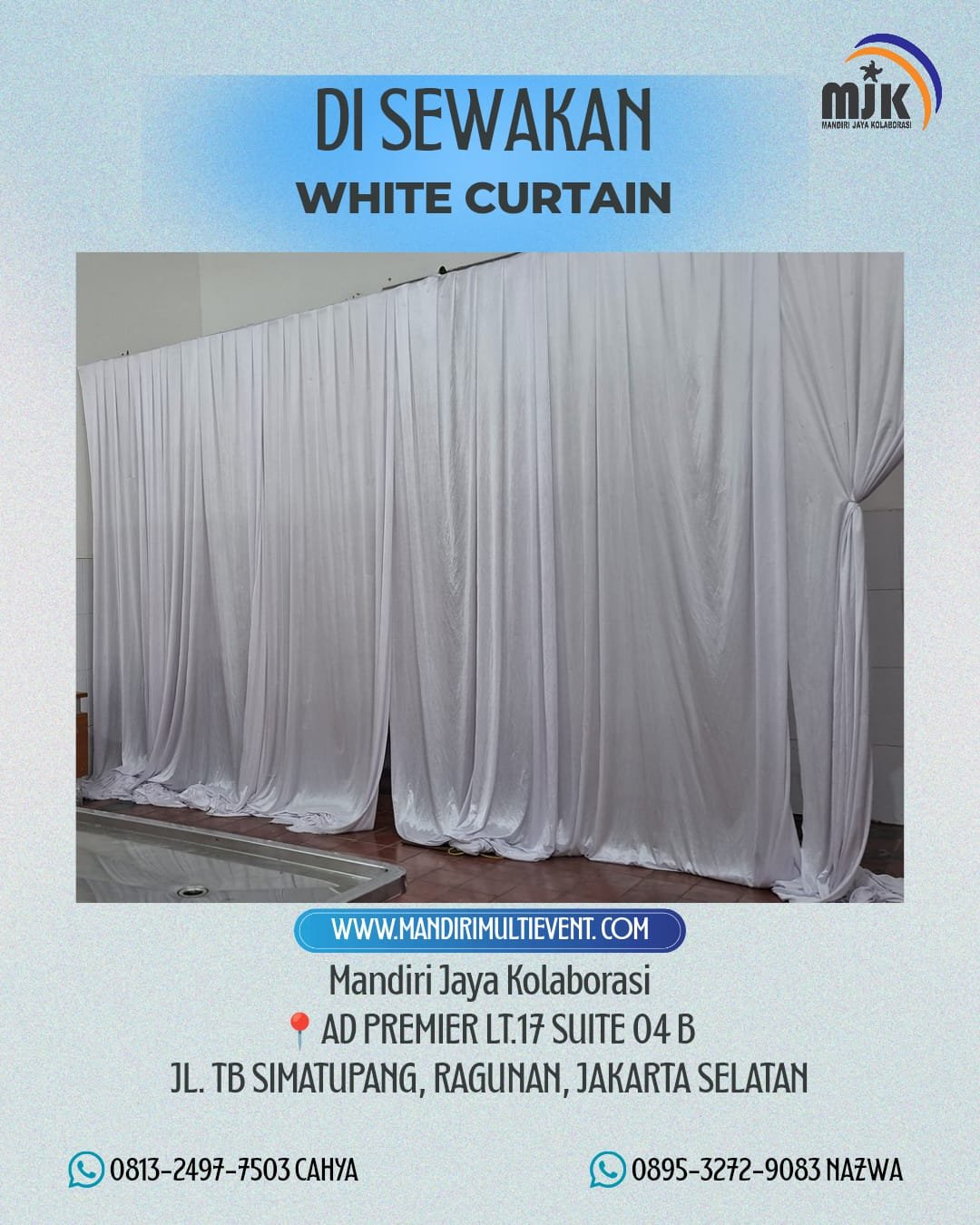SEWA WHITE CURTAIN ELEGAN JAKRATA PUSAT
