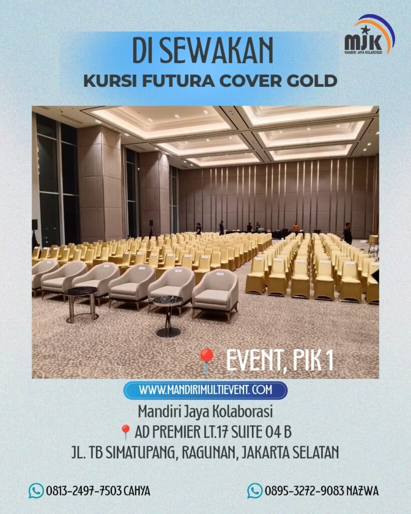 SEWA KURSI FUTURA COVER GOLD JAKPUS