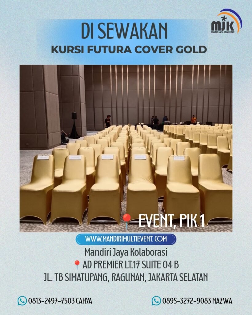 SEWA KURSI FUTURA COVER GOLD JAKPUS