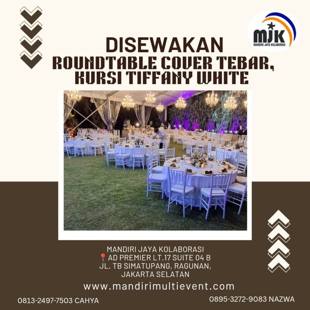 SEWA ROUNDTABLE & KURSI TIFANY WHITE