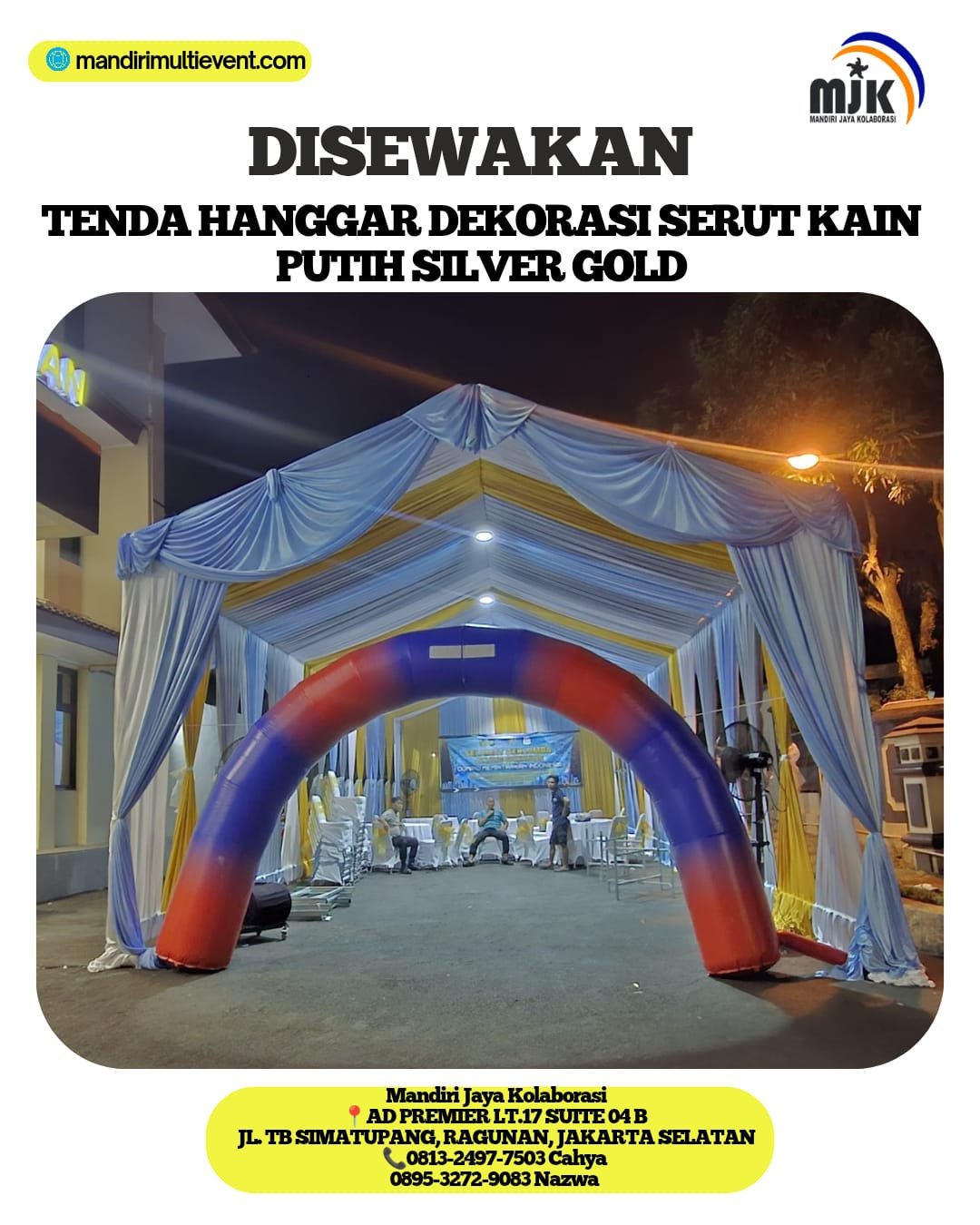 SEWA TENDA HANGGAR DEKORASI SERUT