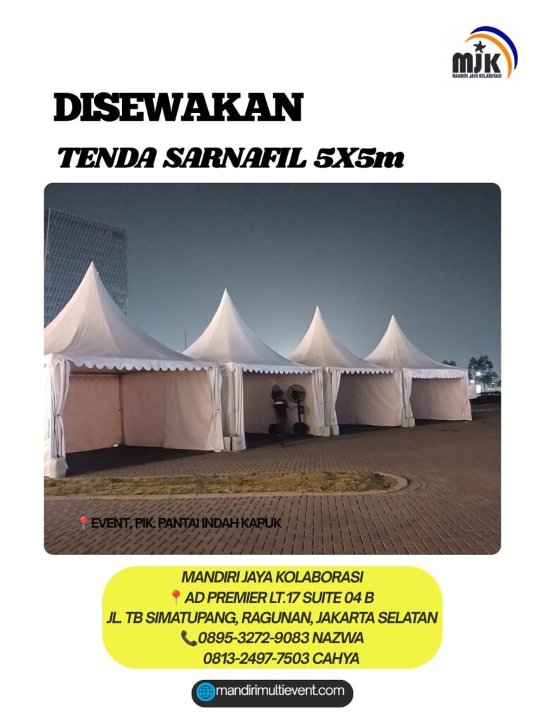 SEWA TENDA SARNAFIL 5X5M JAKARTA PUSAT