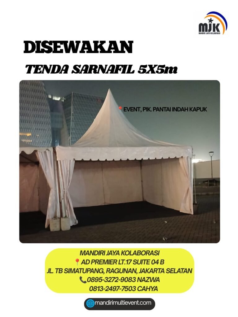 SEWA TENDA SARNAFIL 5X5M JAKARTA PUSAT