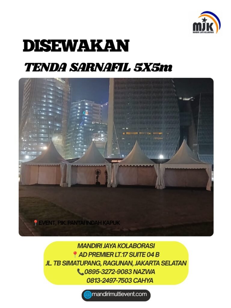 SEWA TENDA SARNAFIL 5X5M JAKARTA PUSAT