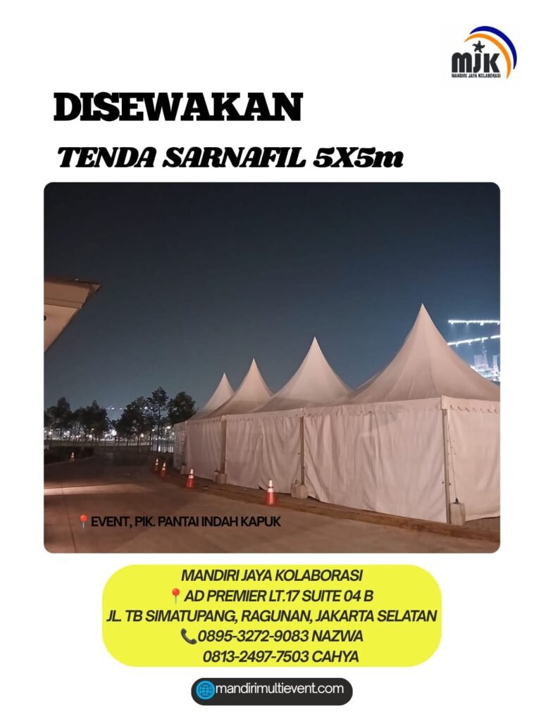 SEWA TENDA SARNAFIL 5X5M JAKARTA PUSAT