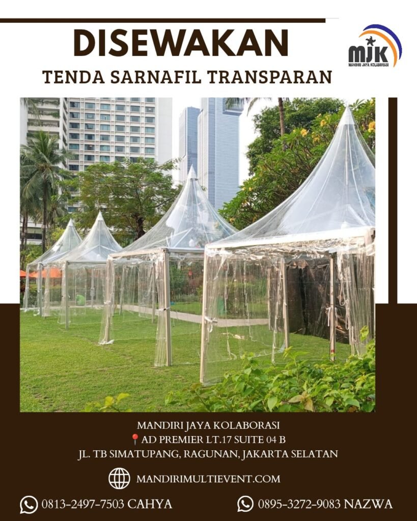 SEWA TENDA SARNAFIL TRANSPARAN JAKUT