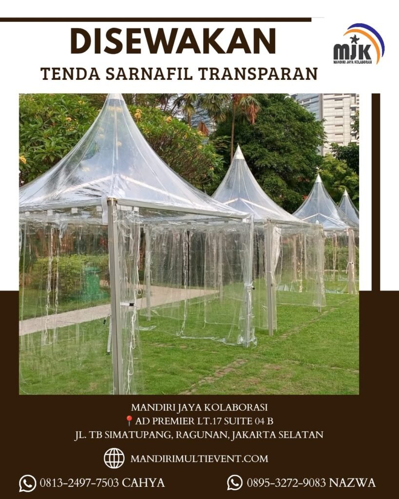 SEWA TENDA SARNAFIL TRANSPARAN JAKUT