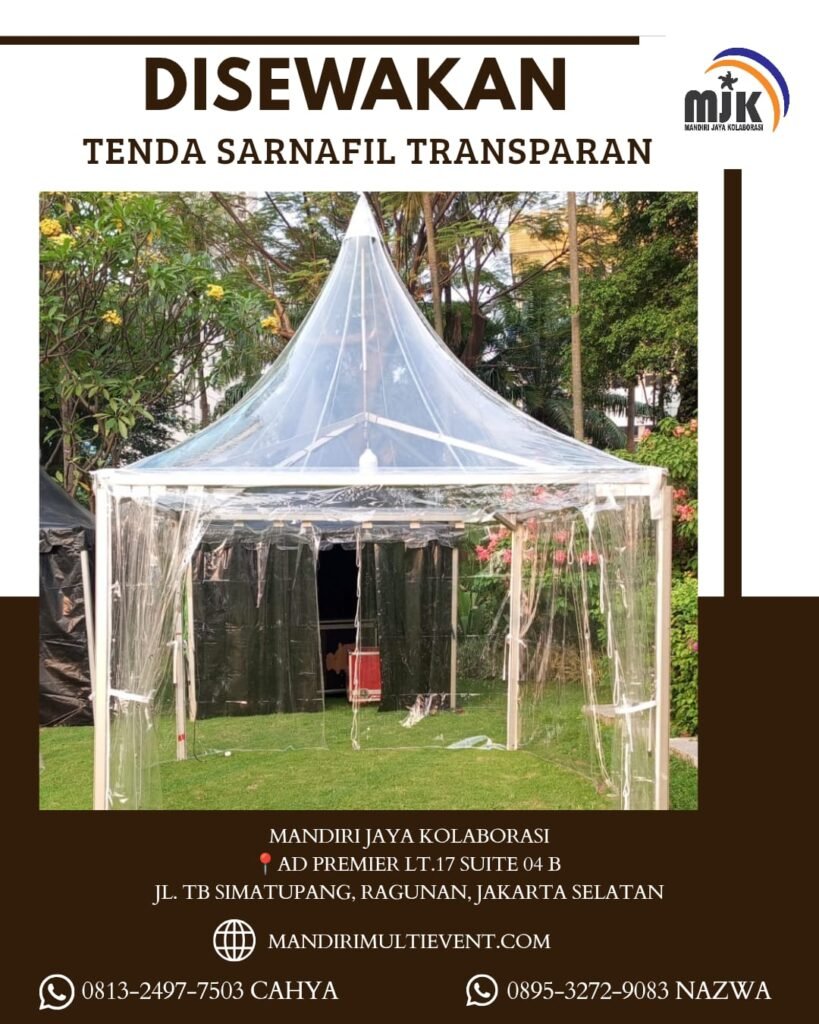 SEWA TENDA SARNAFIL TRANSPARAN JAKUT