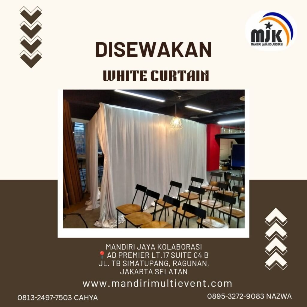 SEWA WHITE CURTAIN JAKARTA PUSAT