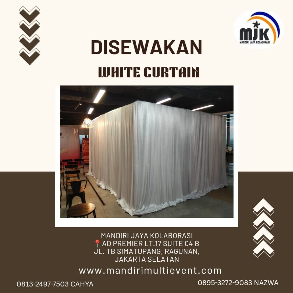 SEWA WHITE CURTAIN JAKARTA PUSAT
