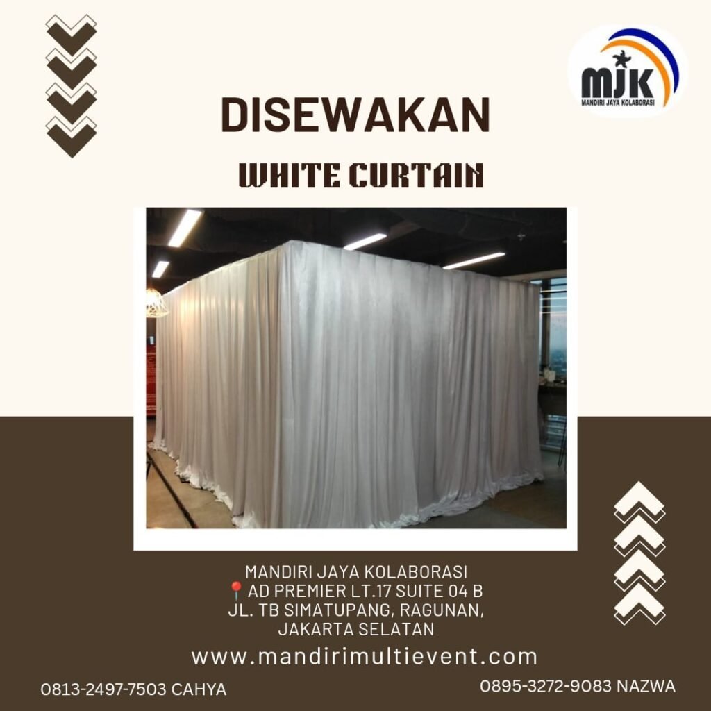 SEWA WHITE CURTAIN JAKARTA PUSAT