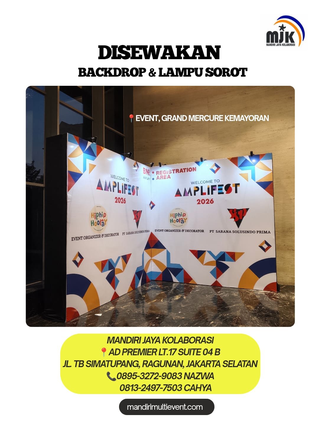 SEWA BACKDROP&LAMPU SOROT BERKUALITAS