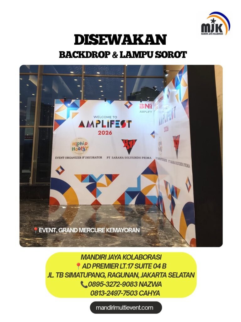 SEWA BACKDROP&LAMPU SOROT BERKUALITAS