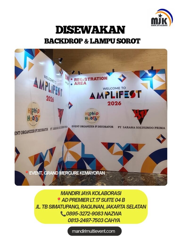 SEWA BACKDROP&LAMPU SOROT BERKUALITAS