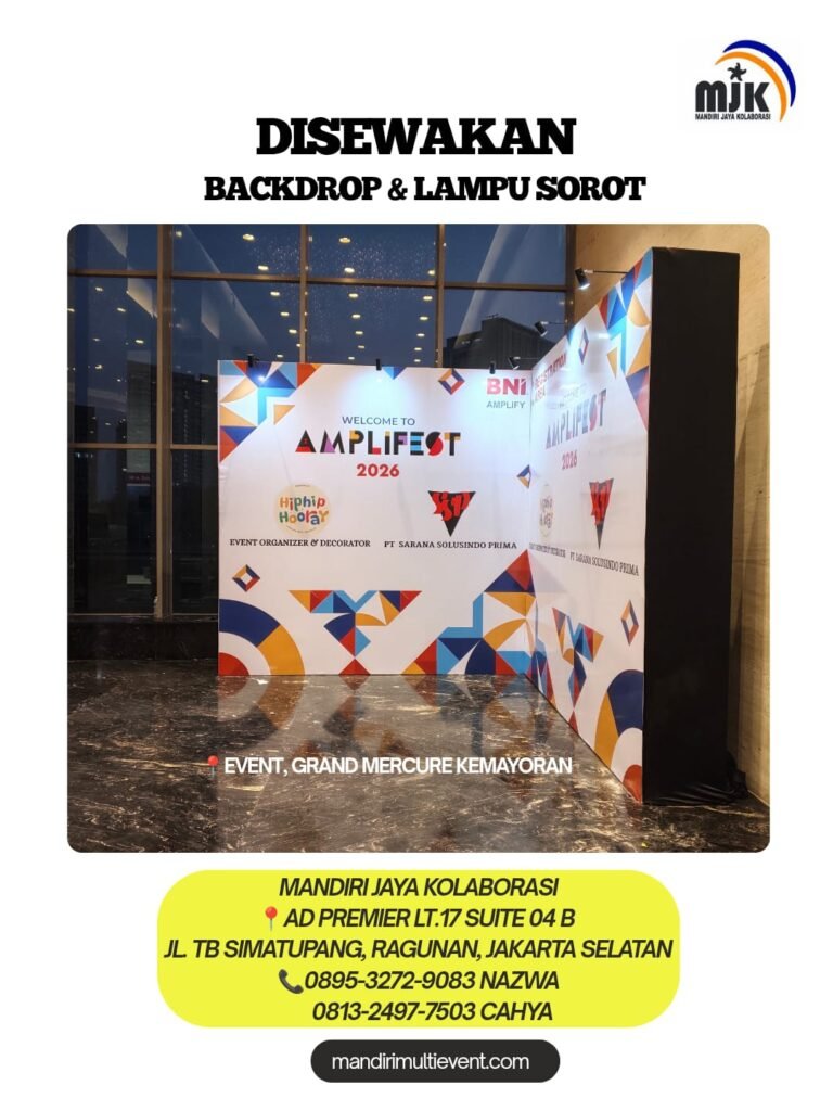 SEWA BACKDROP&LAMPU SOROT BERKUALITAS